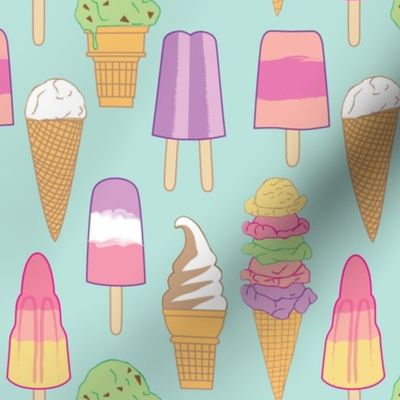 ice-cream-treats on teal