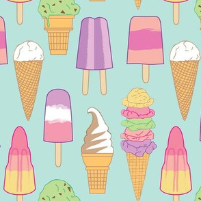 ice-cream-treats on teal