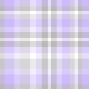 Purple Lavender Gray Grey Plaid Tartan Checked