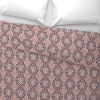 JAVA Boho Ikat Woven Texture Style in Sunset Rust Mauve Beige Neutral on Warm Sand - SMALL Scale - UnBlink Studio by Jackie Tahara