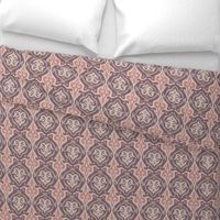 Java Exotic India Indonesia Ikat Style in Blush Pink Brown Beige Rust Neutrals - UnBlink Studio by Jackie Tahara