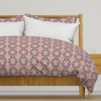 Java Exotic India Indonesia Ikat Style in Blush Pink Brown Beige Rust Neutrals - UnBlink Studio by Jackie Tahara