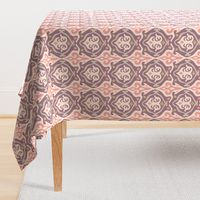 Java Exotic India Indonesia Ikat Style in Blush Pink Brown Beige Rust Neutrals - UnBlink Studio by Jackie Tahara