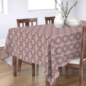 Java Exotic India Indonesia Ikat Style in Blush Pink Brown Beige Rust Neutrals - UnBlink Studio by Jackie Tahara