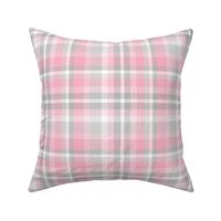 Pink Gray Grey Plaid Tartan Checked