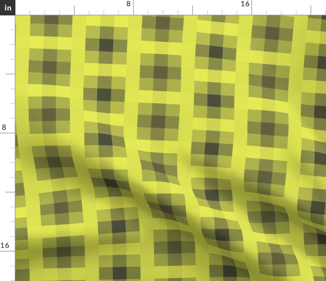 Wall Flower Plaid in Black and Yellow