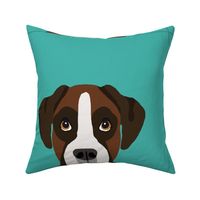 18" Boxer Dog Pillow with cut lines - dog pillow panel, dog pillow, pillow cut and sew - 
