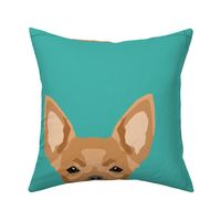 18" Chihuahua Dog Pillow with cut lines - dog pillow panel, dog pillow, pillow cut and sew - 
