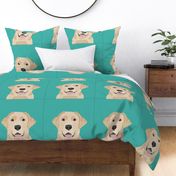 18" Yellow Labrador Pillow with cut lines - dog pillow panel, dog pillow, pillow cut and sew -