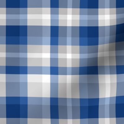 Navy Blue Gray Grey Plaid Tartan Checked