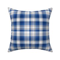 Navy Blue Gray Grey Plaid Tartan Checked