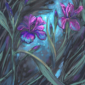 Forever Twilight Fuchsia Iris//Moody Flower//Kim Marshall