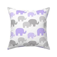 Purple Lavender Gray Elephant Baby Girl Nursery