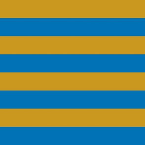 the new nautical - stripes - french blue & gold nugget