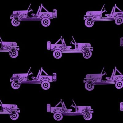 jeeps - purple on black - LAD19