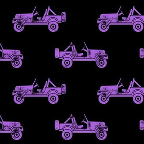jeeps - purple on black - LAD19