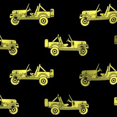 jeeps - yellow on black - LAD19