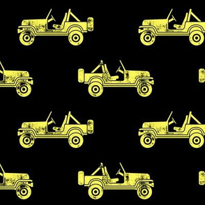jeeps - yellow on black - LAD19