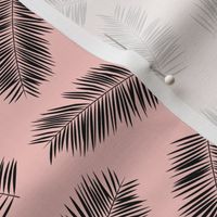 Palm leave summer jungle sweet surf theme tropical garden print pink blush black SMALL
