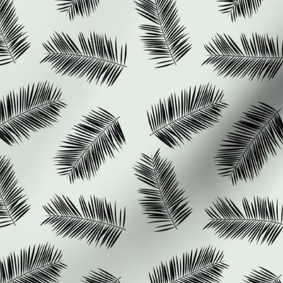 Palm leave summer jungle sweet surf theme tropical garden print pink monochrome black and white SMALL