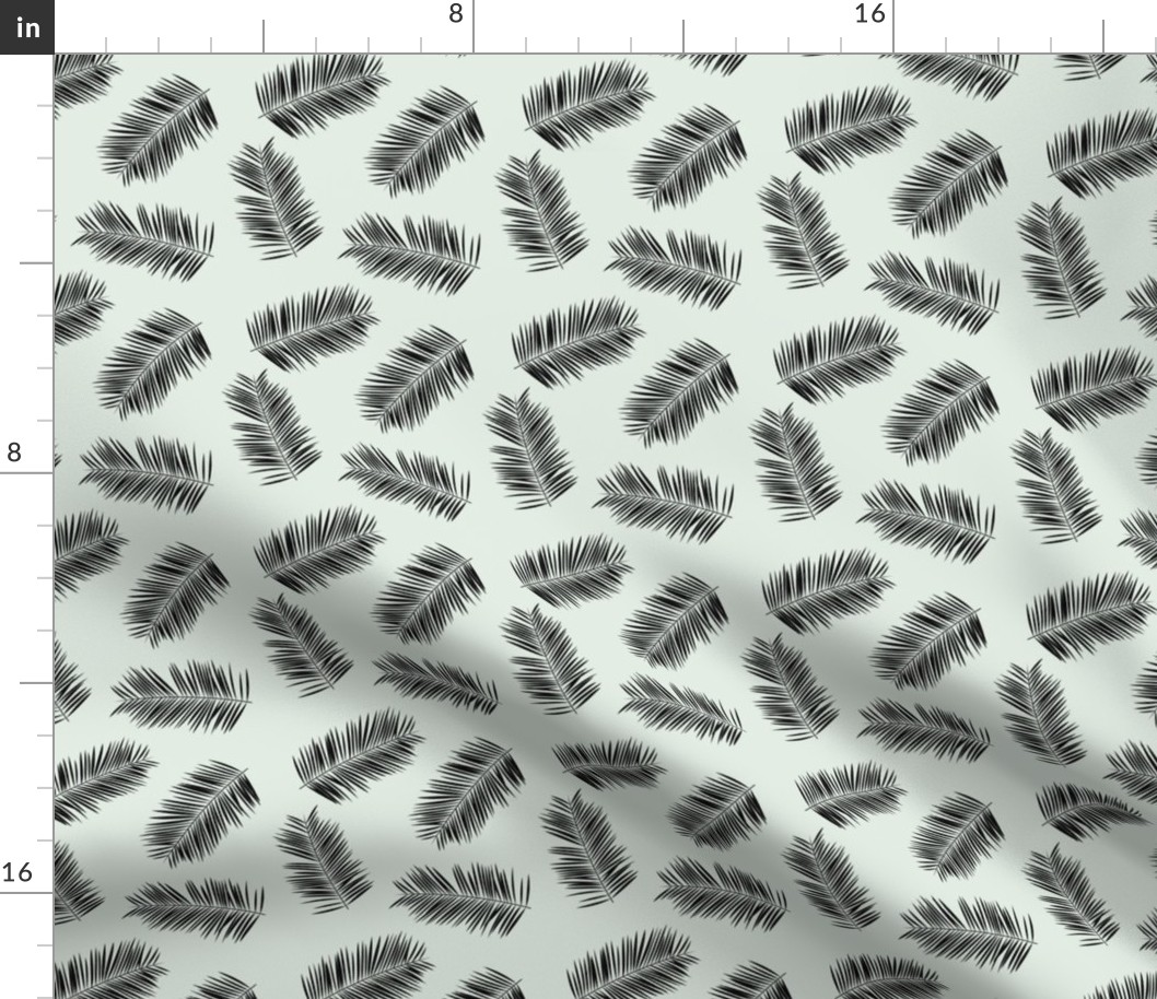 Palm leave summer jungle sweet surf theme tropical garden print pink monochrome black and white SMALL