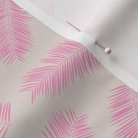 Palm leave summer jungle sweet surf theme tropical garden print pink monochrome pink beige SMALL