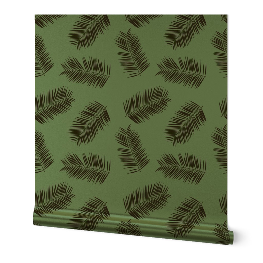 Palm leave summer jungle sweet surf theme tropical garden print blue black 