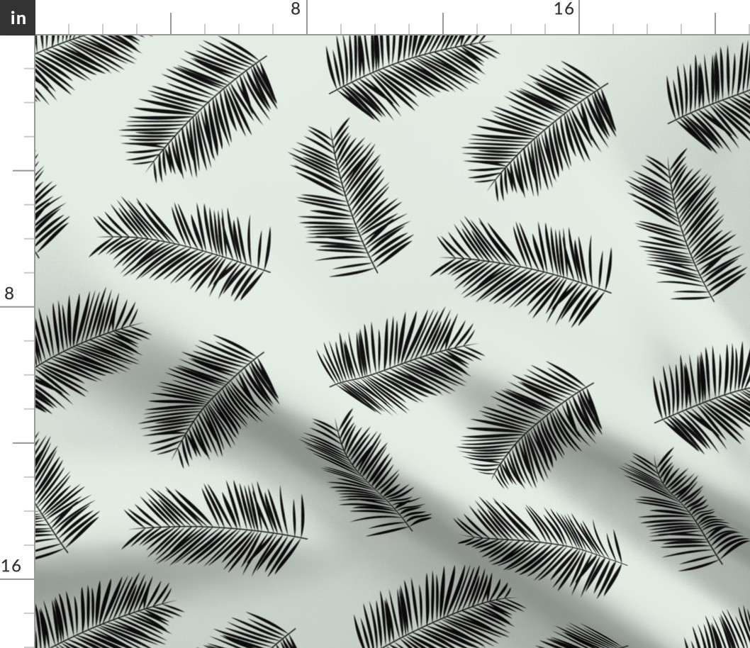 Palm leave summer jungle sweet surf theme tropical garden print pink monochrome black and white 