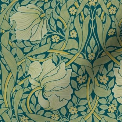 William Morris ~ Antiqued Pimpernel~ Crane 