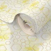 hexagons small on yellow texture