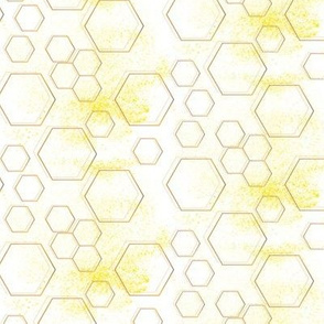 hexagons small on yellow texture