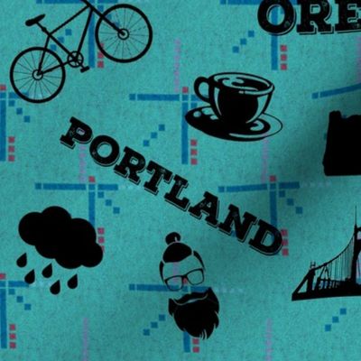 Portland Icons on PDX Carpet