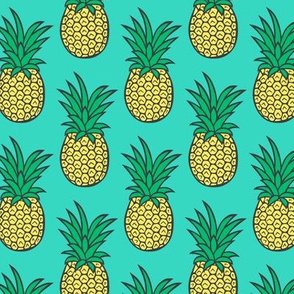 Pineapple on Green 3 inch