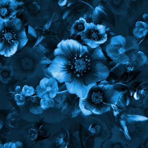 Moody Florals blue by Odette Lager