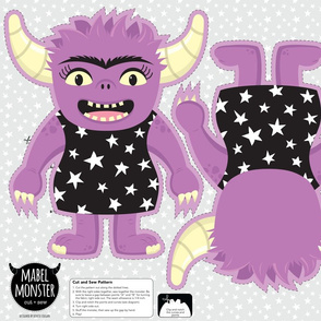 Mabel Monster Cut and Sew Plushie Pillow Project