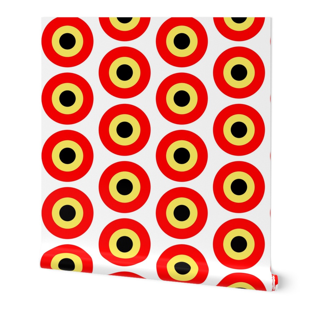 Large red yellow targets