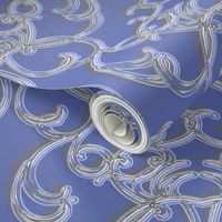 Damask blue 