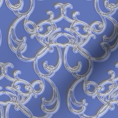 Damask blue 