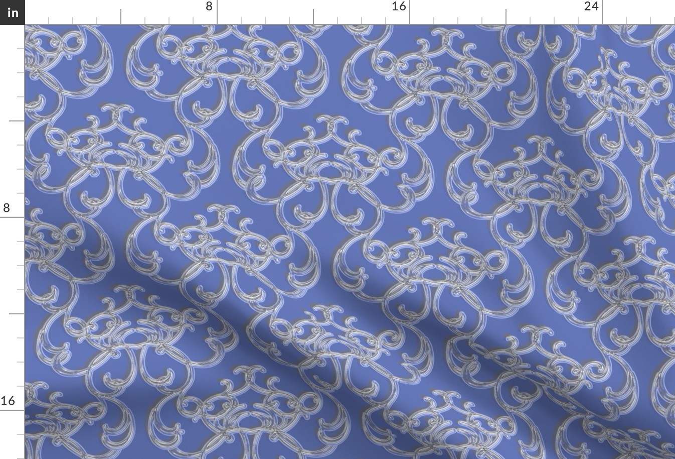 Damask blue 