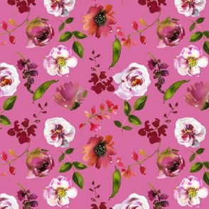 pink background floral