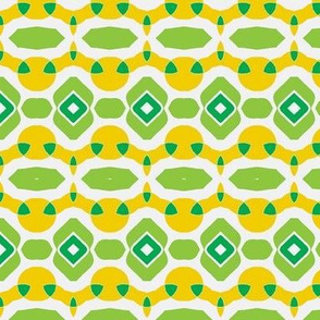 Green and yellow modern print 