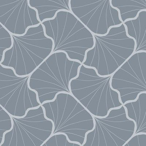 Wavy leaves - tessellated grey and white