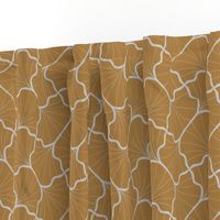 Wavy leaves - gold and tan