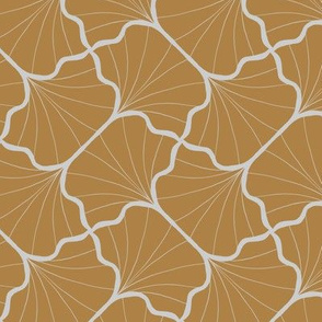 Wavy leaves - gold and tan