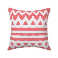 Coral Zebra stripes  & chevron