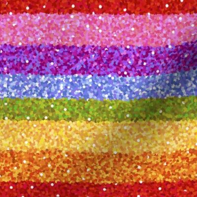 Rainbow glitter bomb stripe 1”