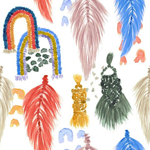 Macrame Feathers + Rainbows