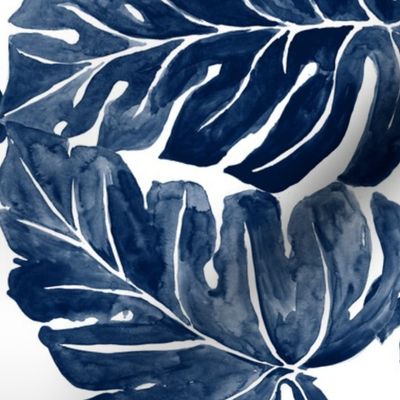 Jungle Monstera-Leaves_blue