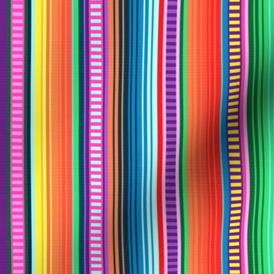 Serape stripe  Mexican throw blanket 