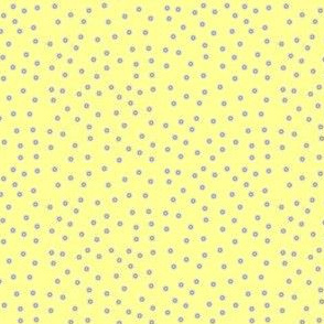 Twinkling Silvery Dots on Sunbeam Yellow - Small Scale